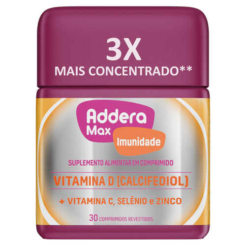 Addera Max Imunidade Mantecorp Farmasa Frasco 26g 30 Comprimidos Revestidos