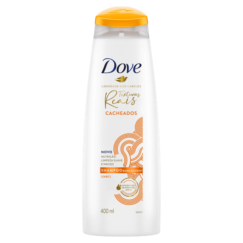 Shampoo Dove Texturas Reais Cacheados Frasco 400ml