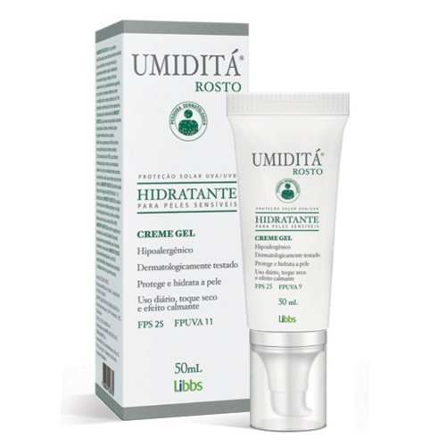 Creme Gel Hidratante Umiditá Rosto FPS 25 50ml