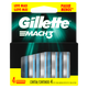 Carga de Aparelho para Barbear Gillette Mach3 4 Unidades Leve Mais Pague Menos