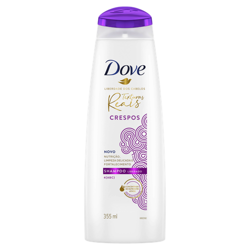 Shampoo Dove Texturas Reais Crespos Frasco 355ml