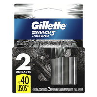 Carga de Aparelho para Barbear Gillette Mach3 Carbono 2 Unidades