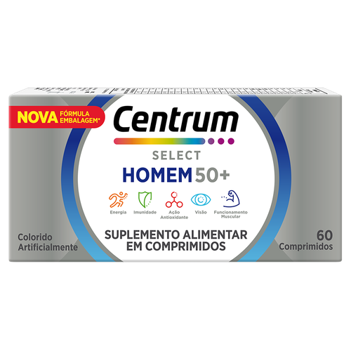 Suplemento Alimentar Centrum Select Homem 50+ Caixa 60 Comprimidos