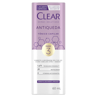 Tônico Capilar Antiqueda Clear Derma Solutions Caixa 60ml