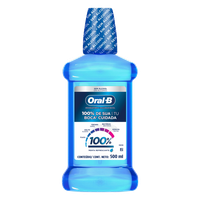 Enxaguante Bucal Zero Álcool Menta Refrescante Oral-B 100% Frasco 500ml