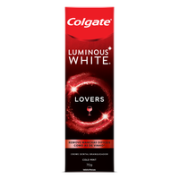 Creme Dental Branqueador Cold Mint Colgate Luminous White Lovers Caixa 70g