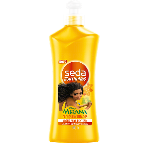 Creme para Pentear Infantil Moana Seda Juntinhos Cachos Encantados Frasco 300ml