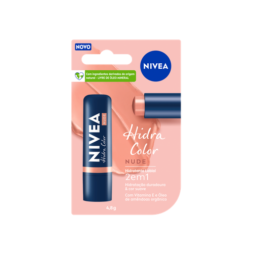 Hidratante Labial Nude Nivea Hidra Color Blister 4,8g