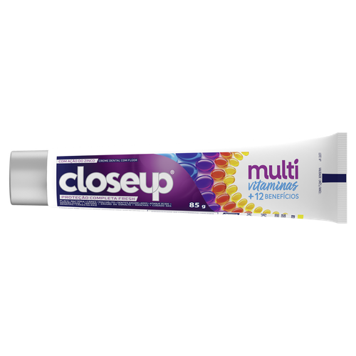 Creme Dental Fresh Closeup Multivitaminas + 12 Benefícios Caixa 85g