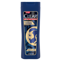 Shampoo Anticaspa Clear Men Cabelo & Barba Frasco 200ml