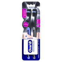 Escova Dental Extramacia Sensitive Oral-B Pro-Saúde Indicator Black 2 Unidades