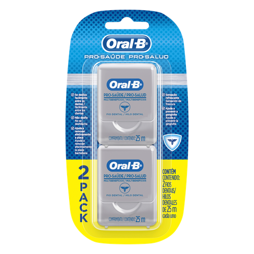 Kit Fio Dental Oral-B Pro-Saúde Multi-benefícios Menta Refrescante 2x25 metros