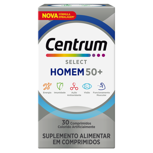 Suplemento Alimentar Centrum Select Homem 50+ Caixa 30 Comprimidos