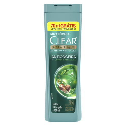 Shampoo Anticaspa Clear Botanique Anticoceira Frasco Leve 400ml Pague 330ml