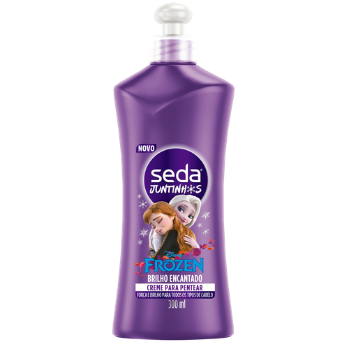 Creme para Pentear Infantil Frozen Seda Juntinhos Brilho Encantado Frasco 300ml