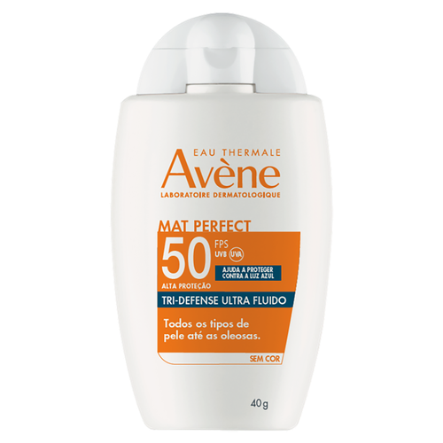 Protetor Solar Mat Perfect sem Cor FPS 50 Eau Thermale Avène Tri-Defense Ultra Fluido Frasco 40g