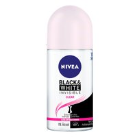 Desodorante Nivea Roll On Invisible Black & White Clear Feminino 50ml 50mL