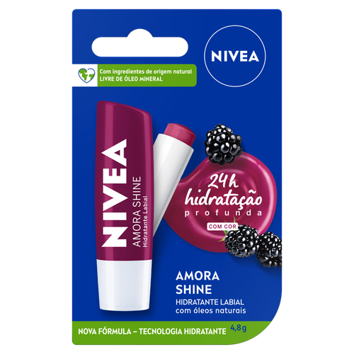 Protetor Labial Nivea Amora Shine 4,8g