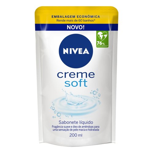 Sabonete Nivea Creme Soft Liquido Refil 200ml