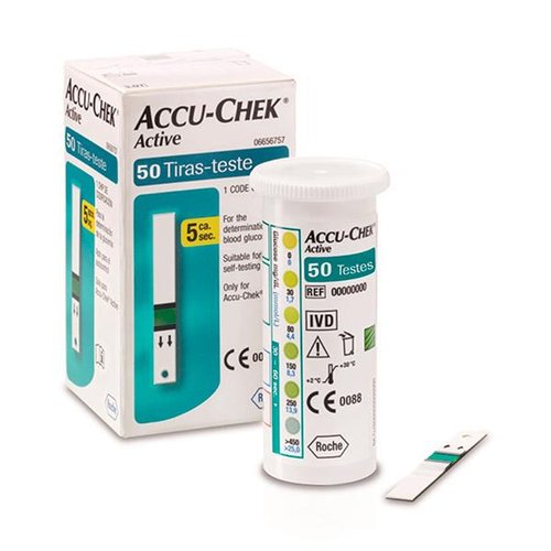 Tiras para Teste de Glicemia Accu-Chek Active c/ 50