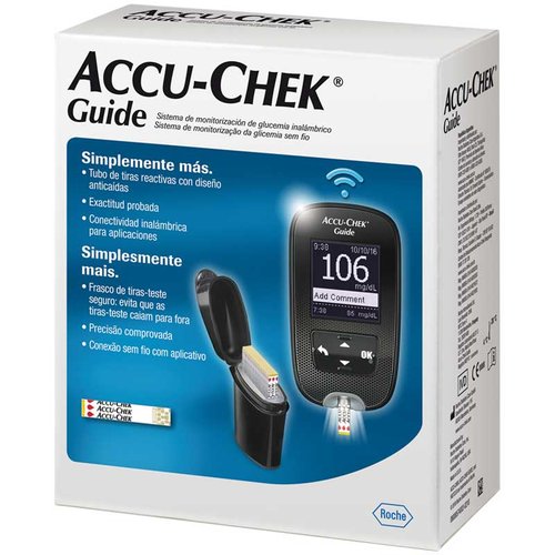 Kit Accu-Chek Guide Monitor+10 Tiras +Lancetador + 6 Lancetas  1 unidade