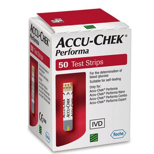 Tiras Para Teste De Glicemia Accu-Chek Performa 50 unidades