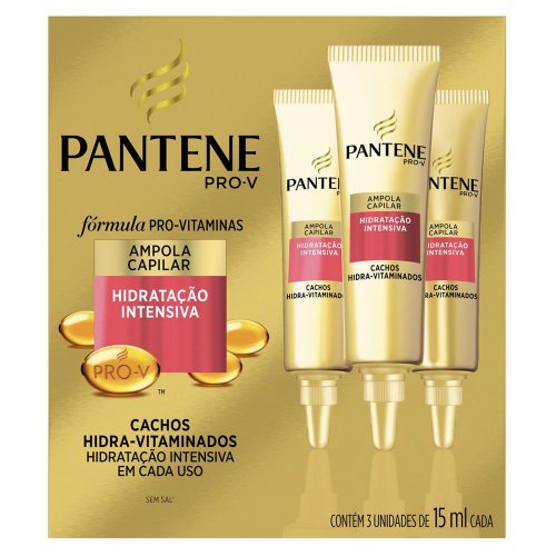 Kit Ampola Pantene Cachos Hidra Vitaminados