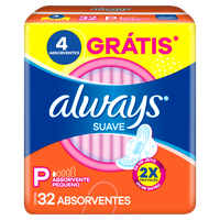 Absorvente Always Super Proteção Suave com abas 32 unidades