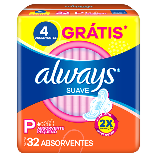 Absorvente Always Super Proteção Suave com abas 32 unidades