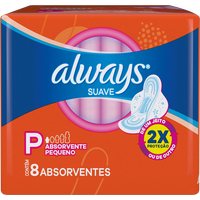 Absorvente Always Super Proteção Suave Com Abas 8 unidades