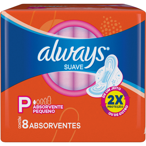 Absorvente Always Super Proteção Suave Com Abas 8 unidades