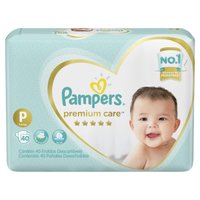 Fraldas Pampers Premium Care P 40 unidades