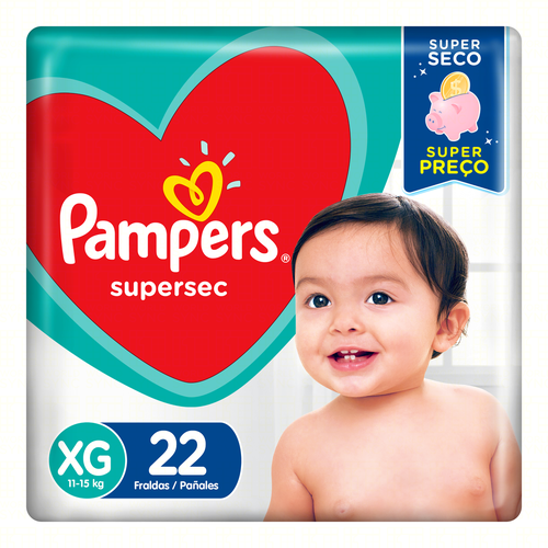 Fralda Pampers Supersec XG 22 unidades