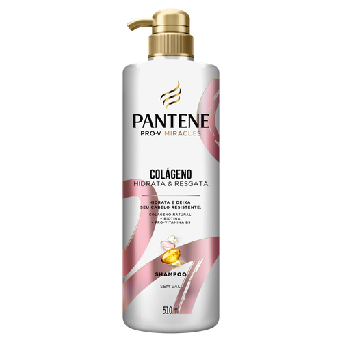 Shampoo Pantene Colágeno Hidrata & Resgata Frasco 510ml