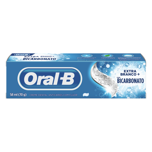 Creme Dental Oral-B Extra Branco+ Caixa 70g