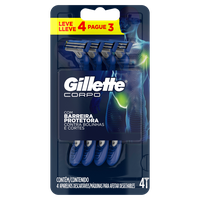 Aparelho Descartável Corpo Gillette Leve 4 Pague 3 Unidades