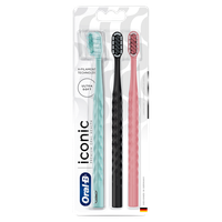 Escova Dental Ultra Soft Oral-B Iconic 3 Unidades