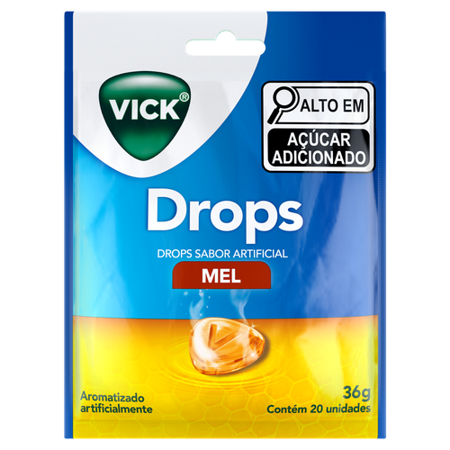 Pastilha Mel Vick Drops Envelope 36g 20 Unidades