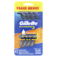 Aparelho de Barbear Gillette Prestobarba3 4 unidades