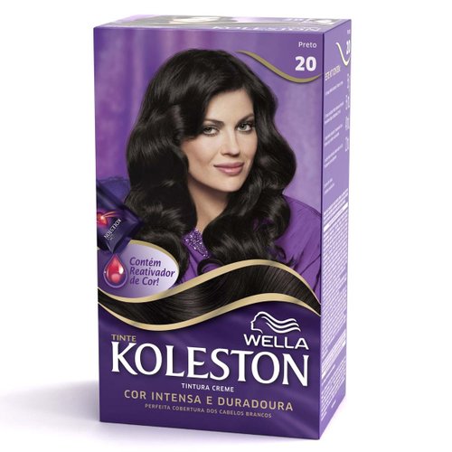 Coloração Creme Wella Koleston 20 Preto 1 unidade