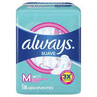 Absorvente Always Maxi Proteção Suave Com Abas 8 unidades