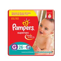 Fralda Pampers Supersec G 26 unidades