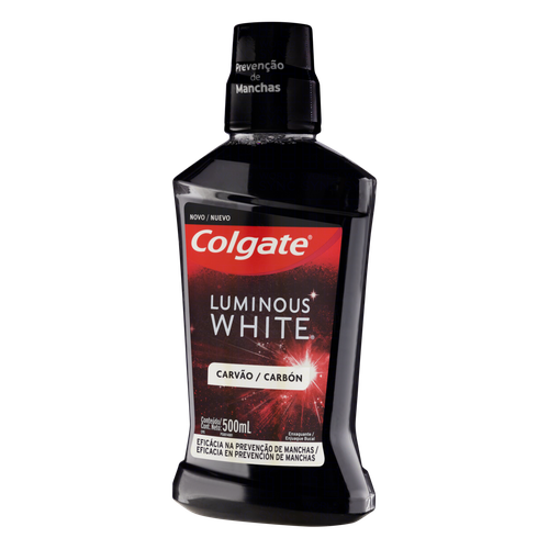 COLGATE LUMINOUS W LIQUIDO ENXAGUANTE BUCAL CARVAO 500 ML x 1