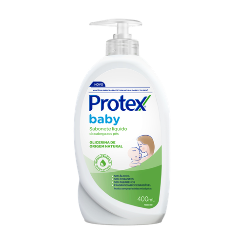 Sabonete Líquido da Cabeça aos Pés Protex Baby Frasco 400ml