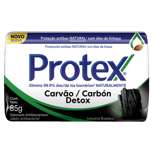 Sabonete Barra Antibacteriano Protex Carvão Detox Envoltório 85g