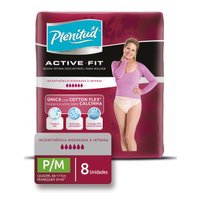 Roupa Íntima Descatável Plenitude Real Fit Mulher P/M 8 unidades