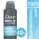 Desodorante Antitranspirante Dove Men+Care Clean Comfort Aerosol 150ml