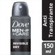 Desodorante Atitranspirante Dove Men+Care Invisible Dry Aerosol 150ml