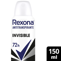 Desodorante Antitranspirante Rexona Women Invisible Aerosol 150ml