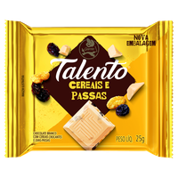 Chocolate Garoto Talento Branco Com Cereais E Passas 25g